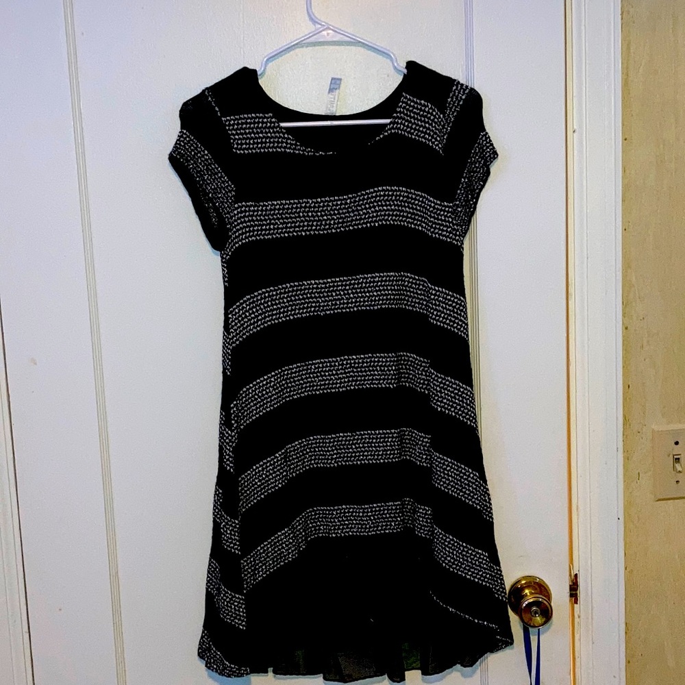 Black and white stripped dress